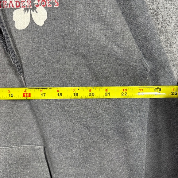 Vintage Trader Joe's Full Zip Hoodie Hanes Ultimate Cotton Gray Mens Size Large - Picture 7 of 10